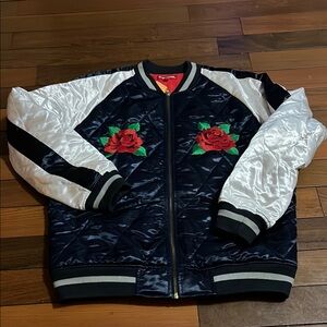Supreme blue and white roses bomber FW13